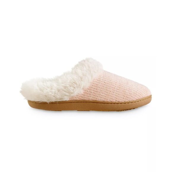Isotoner Womens 8.5/9 Boxed Chenille Charlotte Hoodback Clog Slippers $40 124 - Picture 1 of 10